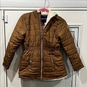 Limited Too Brown Quilted Puffer Jacket with Hood